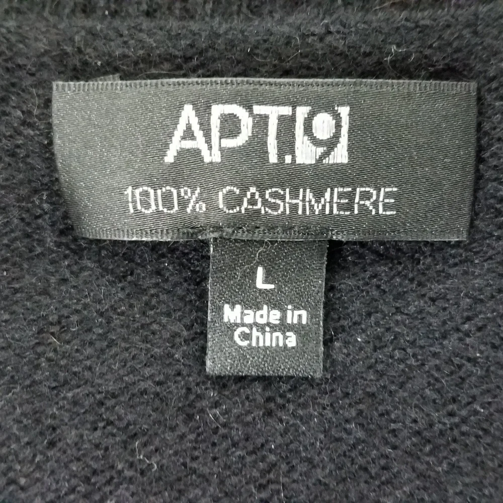 Apt. 9 black purple argyle Cashmere cardigan Large - Picture 8 of 8